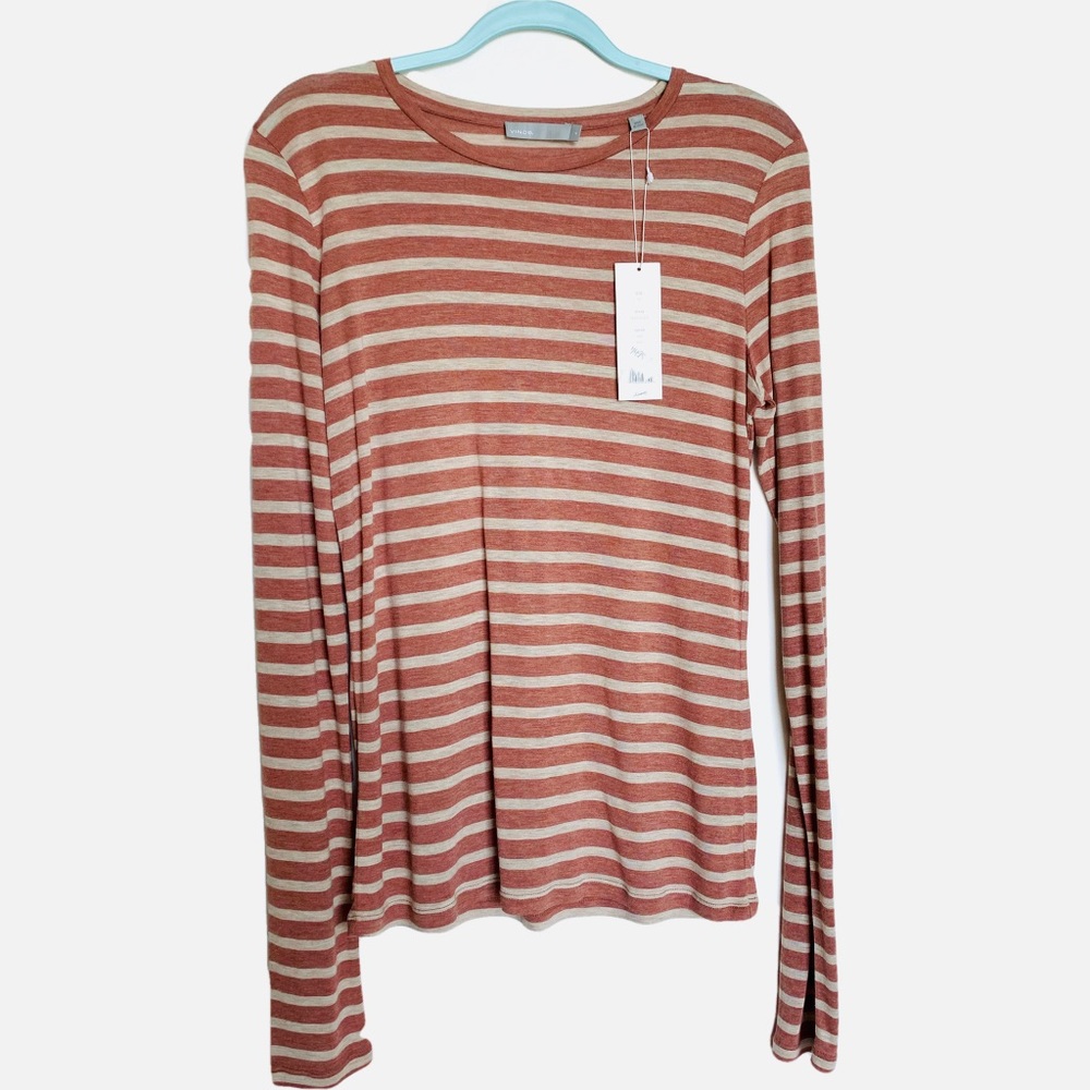 Vince Stripe Long Sleeve Crew Tee - Picture 6 of 6